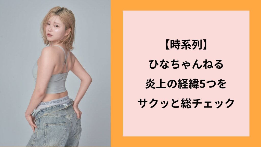 【時系列】ひなちゃんねる炎上の経緯5つをサクッと総チェック
